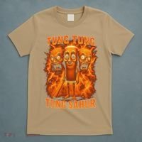 Tung Tung Tung Sahur Italian Brainrot Meme Bootleg Gift T-Shirt thumb 5