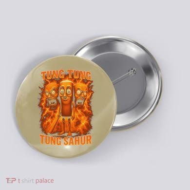 Tung Tung Tung Sahur Italian Brainrot Meme Bootleg Gift Button