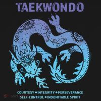 Taekwondo TKD Tae Kwon Do Dragon Art Martial Arts Graphic Ornament thumb 1
