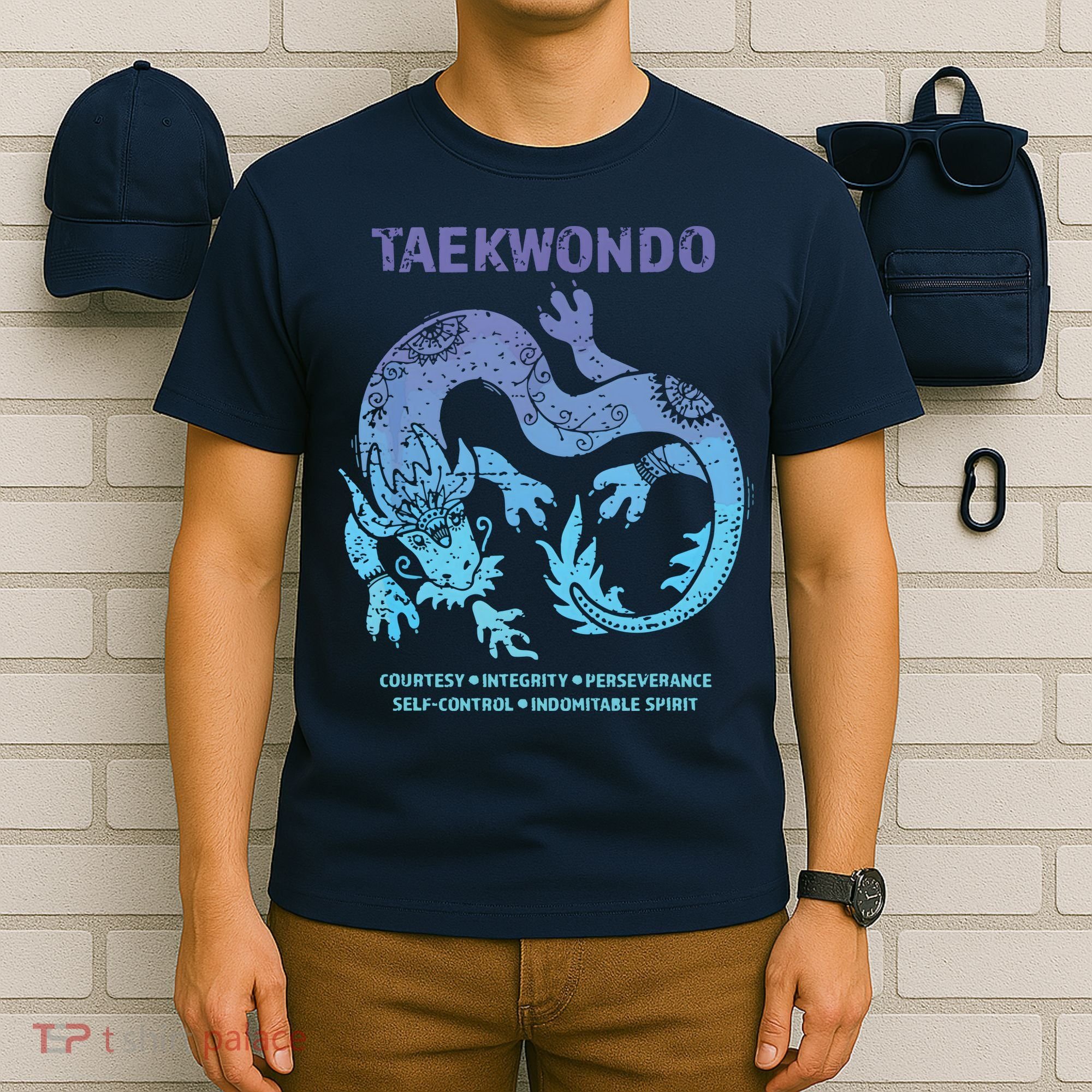 Taekwondo TKD Tae Kwon Do Dragon Art Martial Arts Graphic T-Shirt