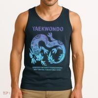 Taekwondo TKD Tae Kwon Do Dragon Art Martial Arts Graphic Tank Top thumb 3