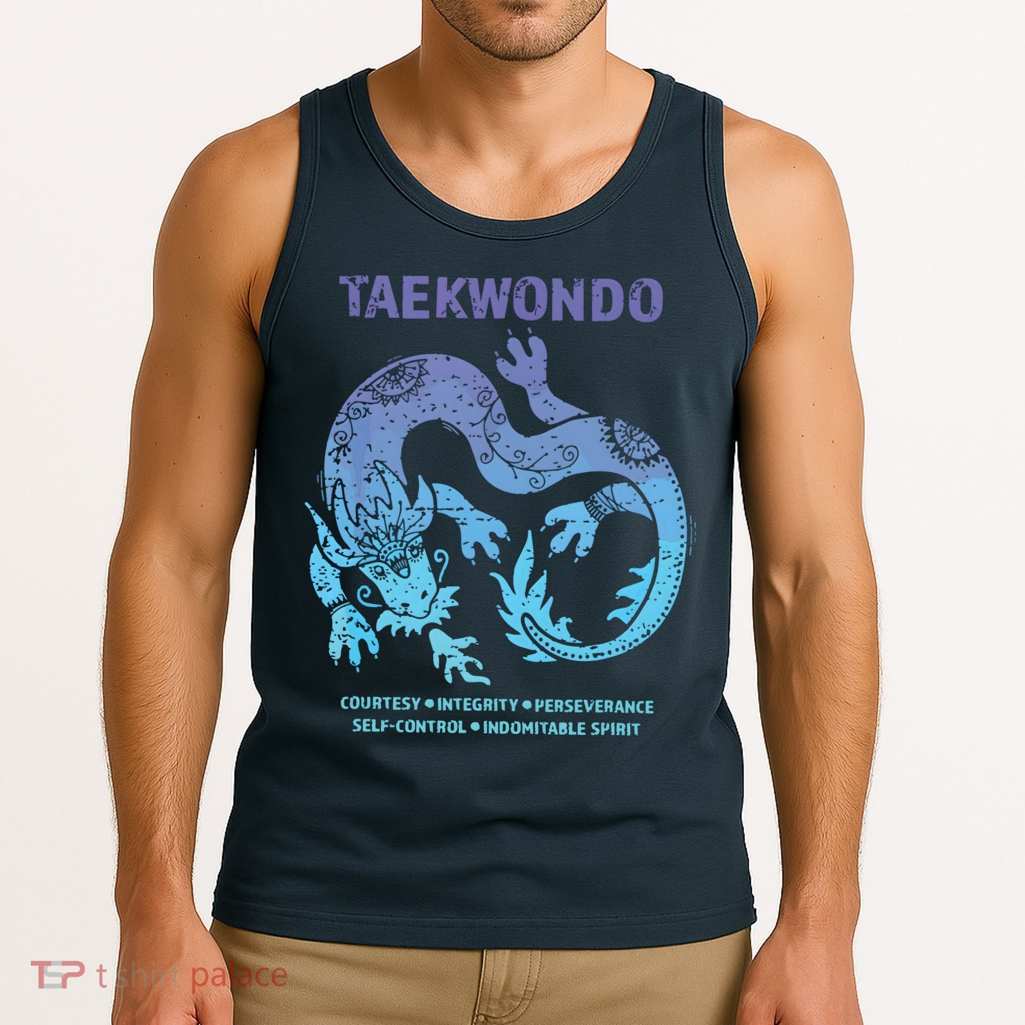 Taekwondo TKD Tae Kwon Do Dragon Art Martial Arts Graphic Tank Top