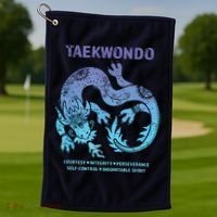 Taekwondo TKD Tae Kwon Do Dragon Art Martial Arts Graphic Golf Towel thumb 1