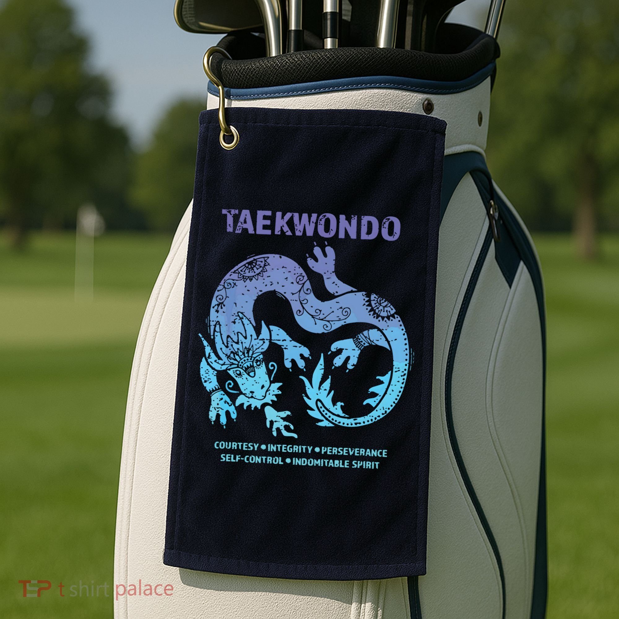 Taekwondo TKD Tae Kwon Do Dragon Art Martial Arts Graphic Golf Towel
