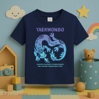 Taekwondo TKD Tae Kwon Do Dragon Art Martial Arts Graphic Toddler T-Shirt thumb 3