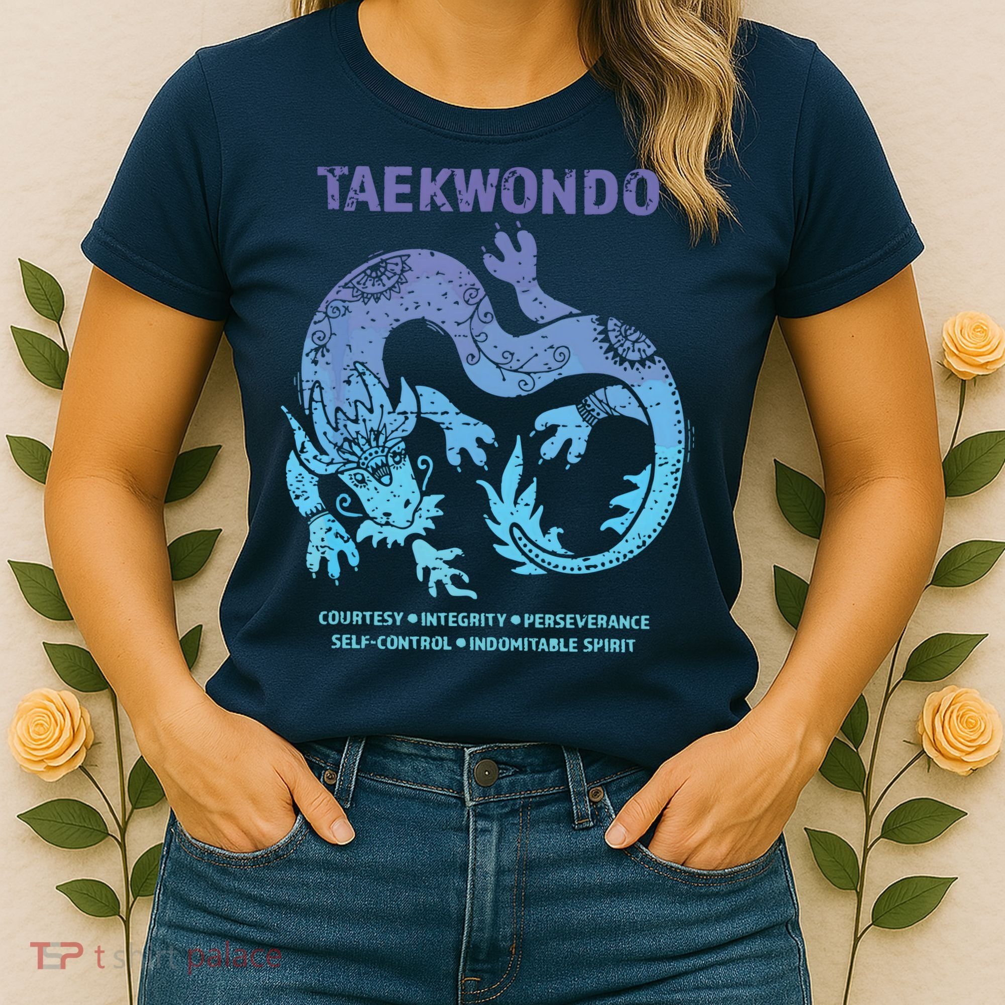 Taekwondo TKD Tae Kwon Do Dragon Art Martial Arts Graphic Women's T-Shirt