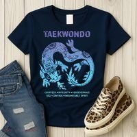 Taekwondo TKD Tae Kwon Do Dragon Art Martial Arts Graphic Women's T-Shirt thumb 3