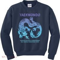 Taekwondo TKD Tae Kwon Do Dragon Art Martial Arts Graphic Kids Sweatshirt thumb 0