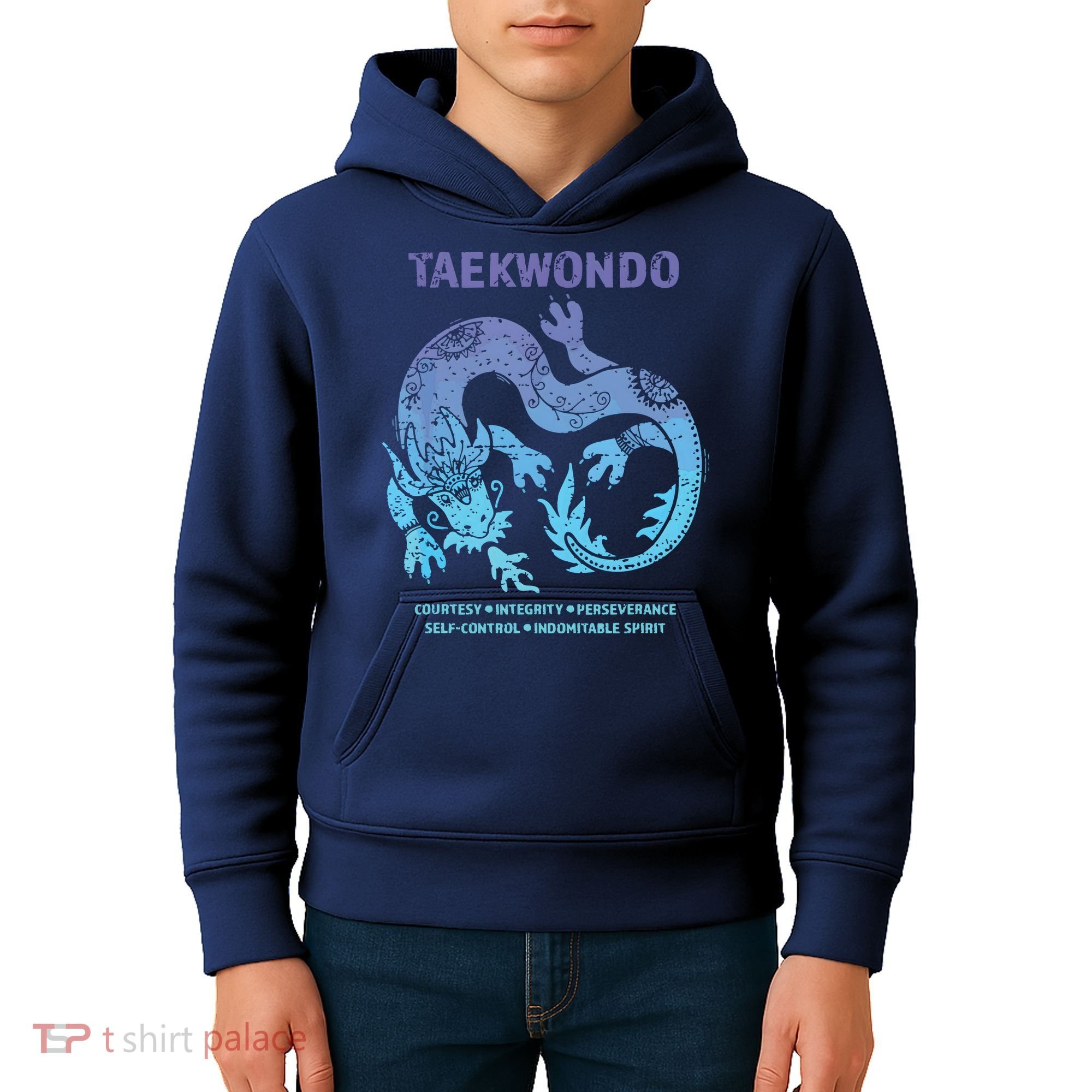 Taekwondo TKD Tae Kwon Do Dragon Art Martial Arts Graphic Kids Hoodie