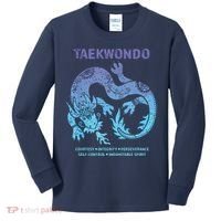 Taekwondo TKD Tae Kwon Do Dragon Art Martial Arts Graphic Kids Long Sleeve Shirt thumb 0