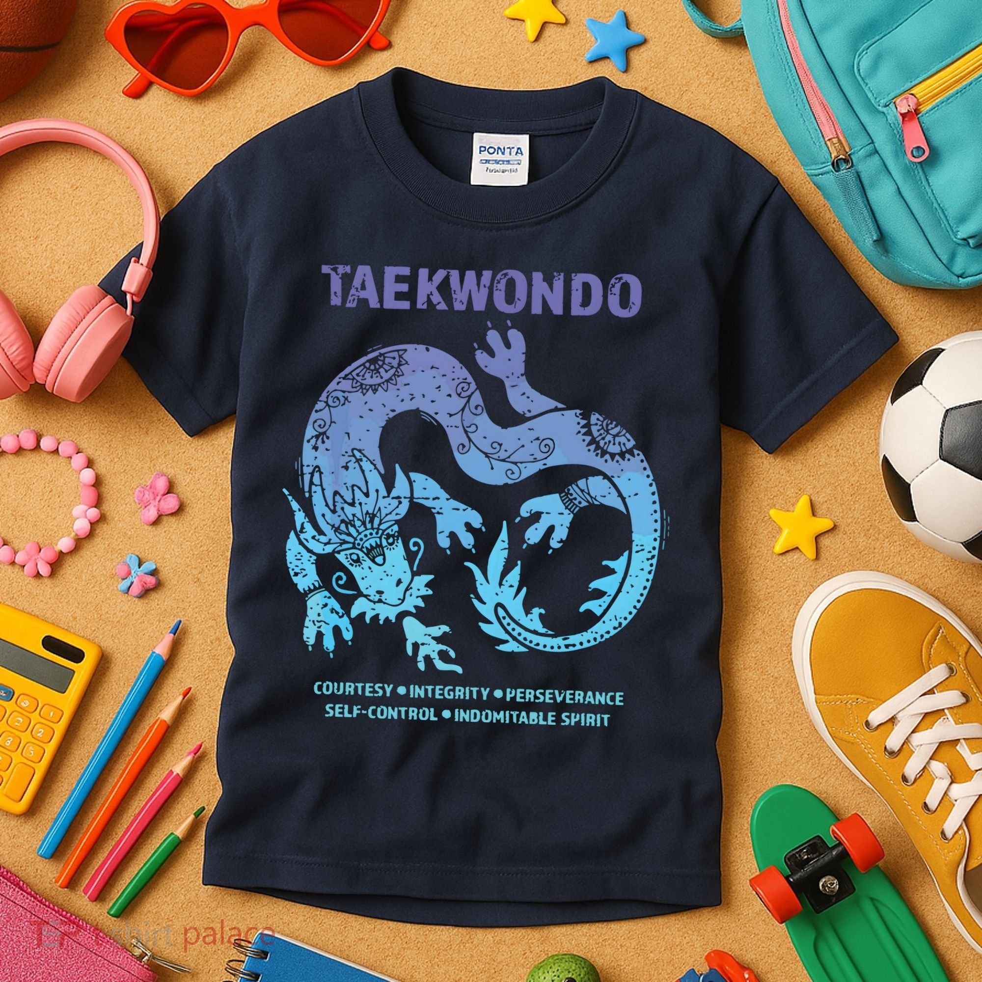 Taekwondo TKD Tae Kwon Do Dragon Art Martial Arts Graphic Kids T-Shirt