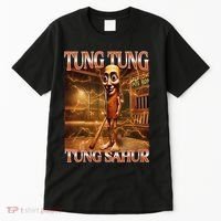 Tung Tung Tung Sahur Funny Brainrot Meme Italian Tall T-Shirt thumb 0