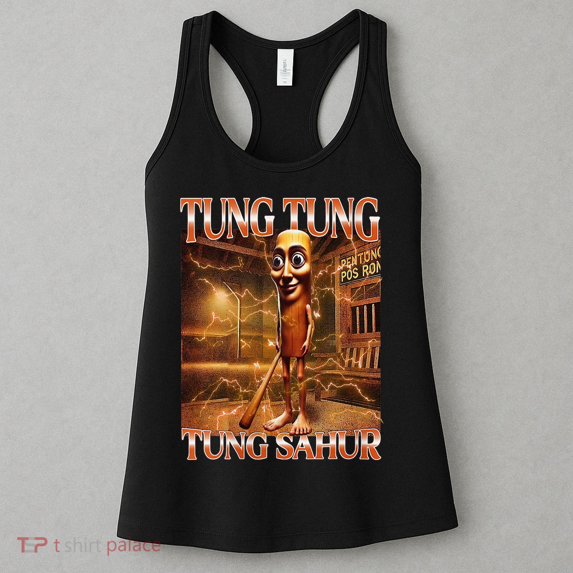 Tung Tung Tung Sahur Funny Brainrot Meme Italian Women's Tank Top