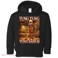 Tung Tung Tung Sahur Funny Brainrot Meme Italian Toddler Hoodie thumb 0