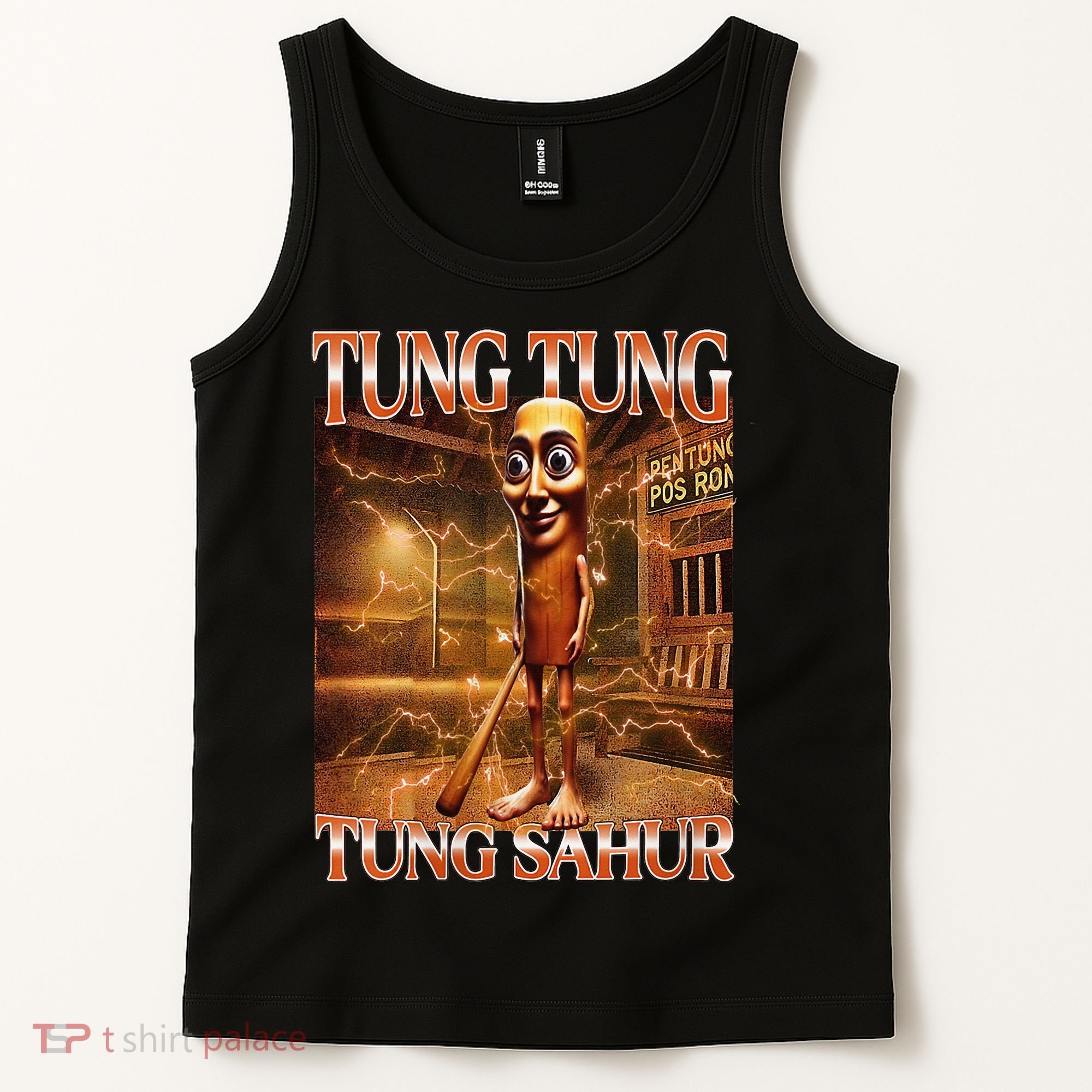 Tung Tung Tung Sahur Funny Brainrot Meme Italian Tank Top