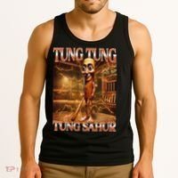 Tung Tung Tung Sahur Funny Brainrot Meme Italian Tank Top thumb 3