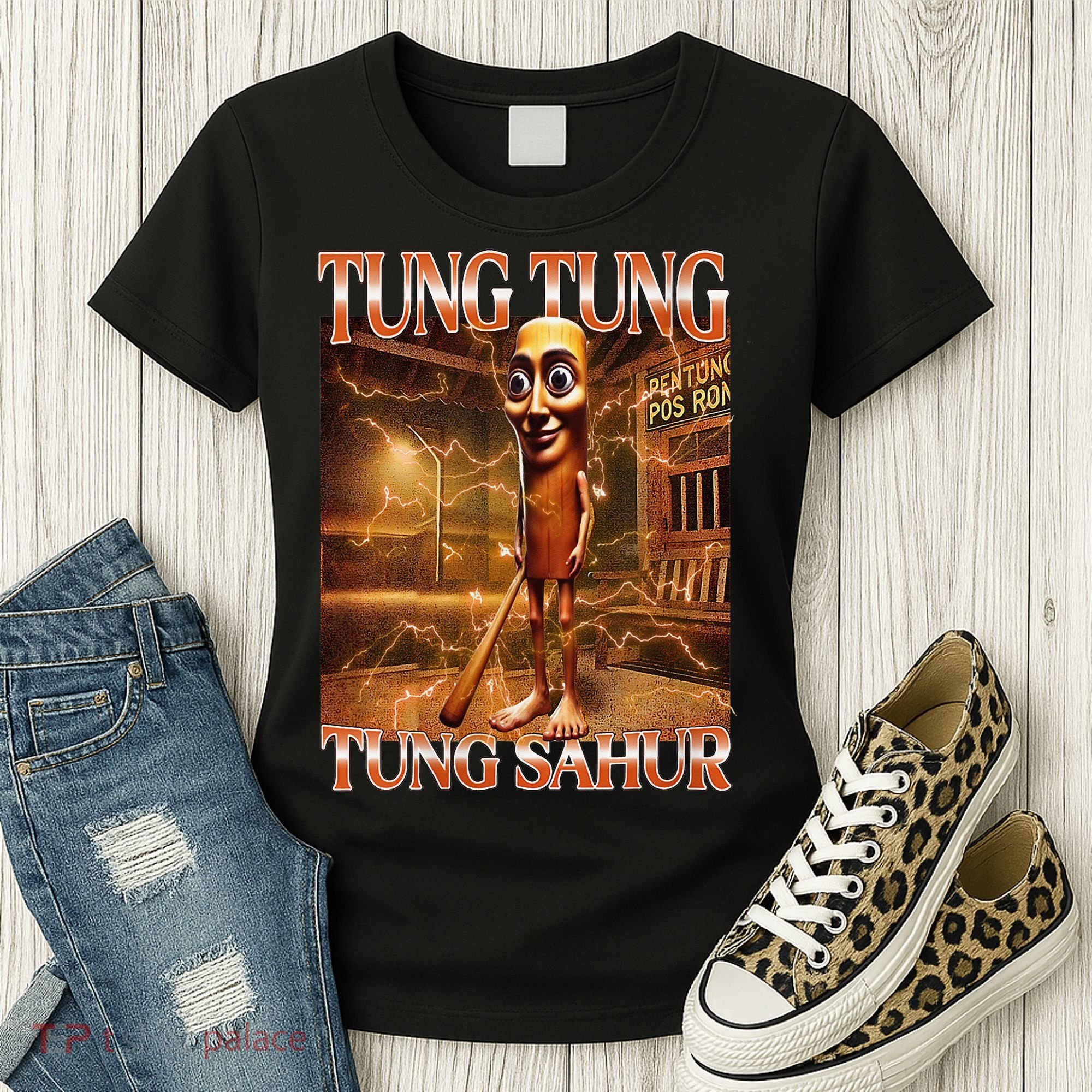 Tung Tung Tung Sahur Funny Brainrot Meme Italian Women's T-Shirt
