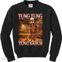 Tung Tung Tung Sahur Funny Brainrot Meme Italian Kids Sweatshirt thumb 0