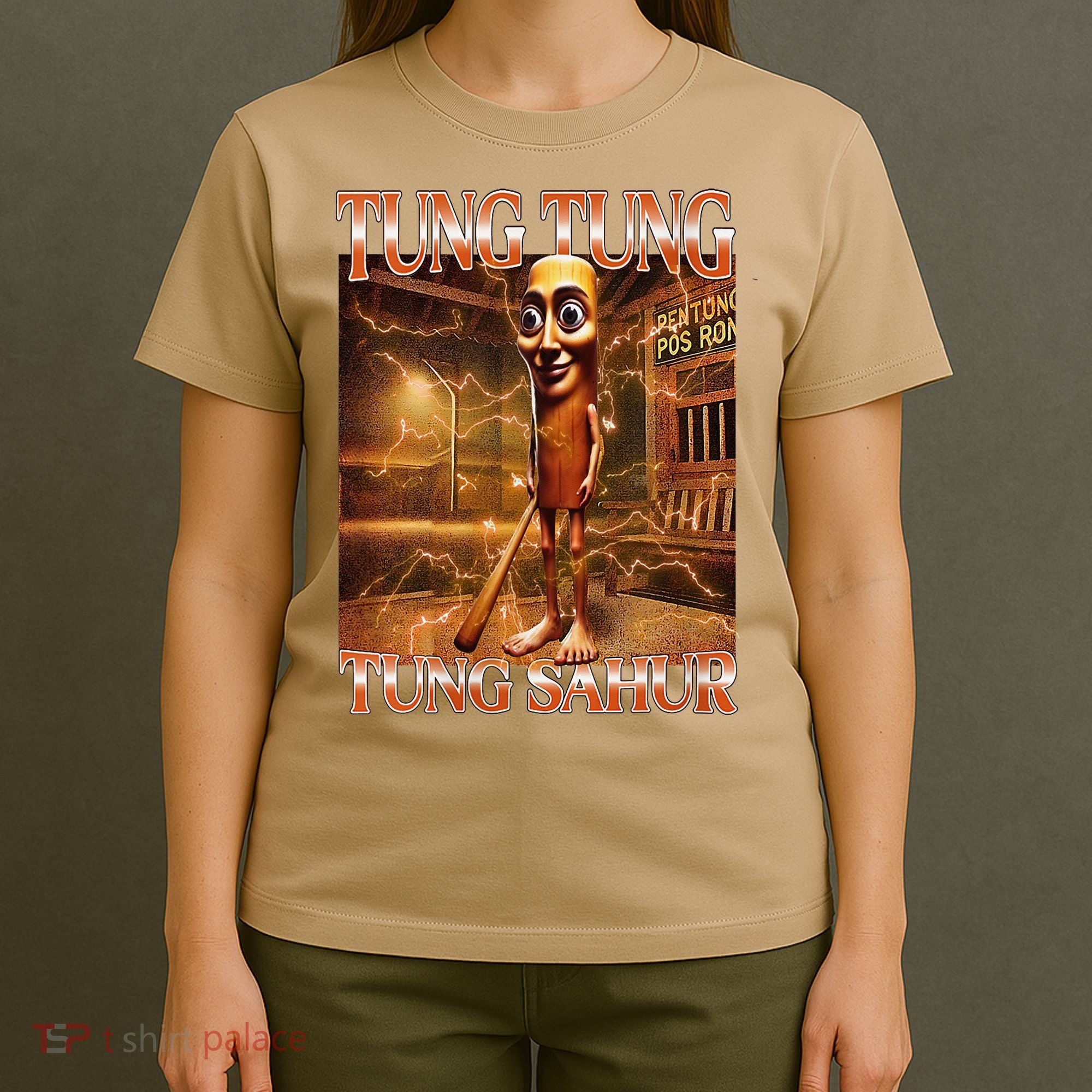 Tung Tung Tung Sahur Funny Brainrot Meme Italian T-Shirt