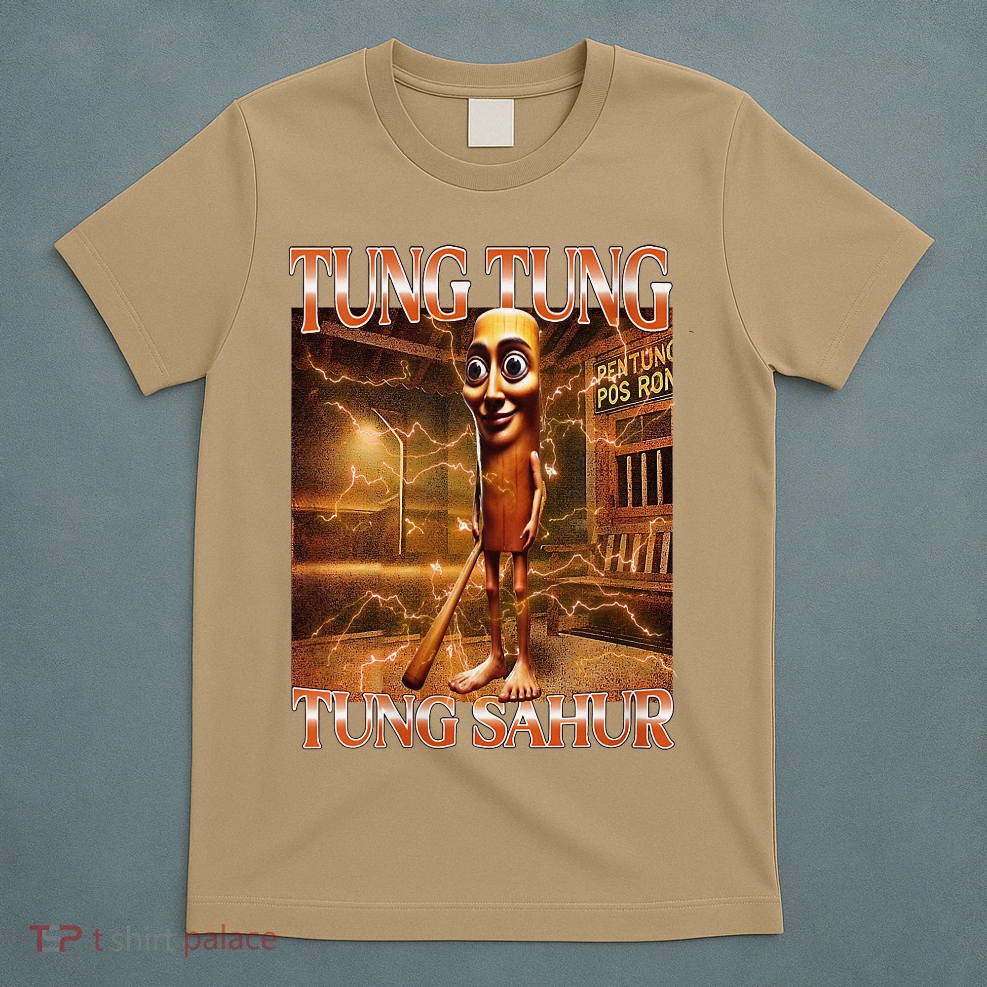 Tung Tung Tung Sahur Funny Brainrot Meme Italian T-Shirt
