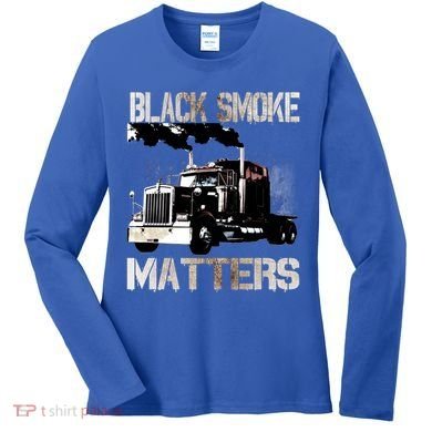 Trucker Tractor Trailer 18 Wheeler Design Gift Women's Long Sleeve Shirt
