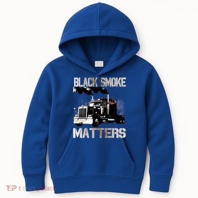 Trucker Tractor Trailer 18 Wheeler Design Gift Kids Hoodie