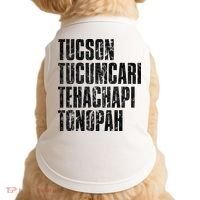 Tucson Tucumcari Tehachapi Tonapah Tourist Doggie Tank thumb 0