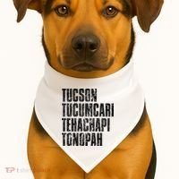 Tucson Tucumcari Tehachapi Tonapah Tourist USA-Made Doggie Bandana thumb 1