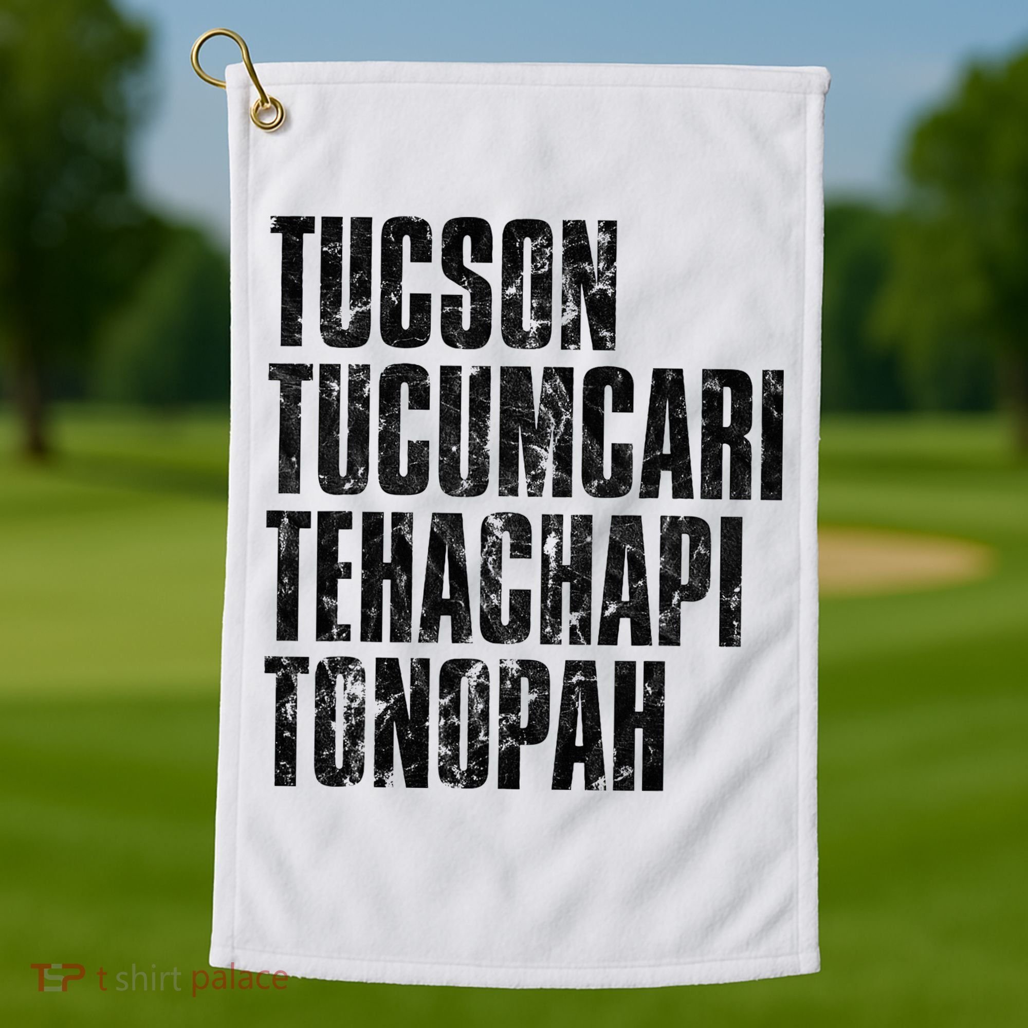 Tucson Tucumcari Tehachapi Tonapah Tourist Golf Towel