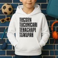 Tucson Tucumcari Tehachapi Tonapah Tourist Kids Hoodie thumb 2