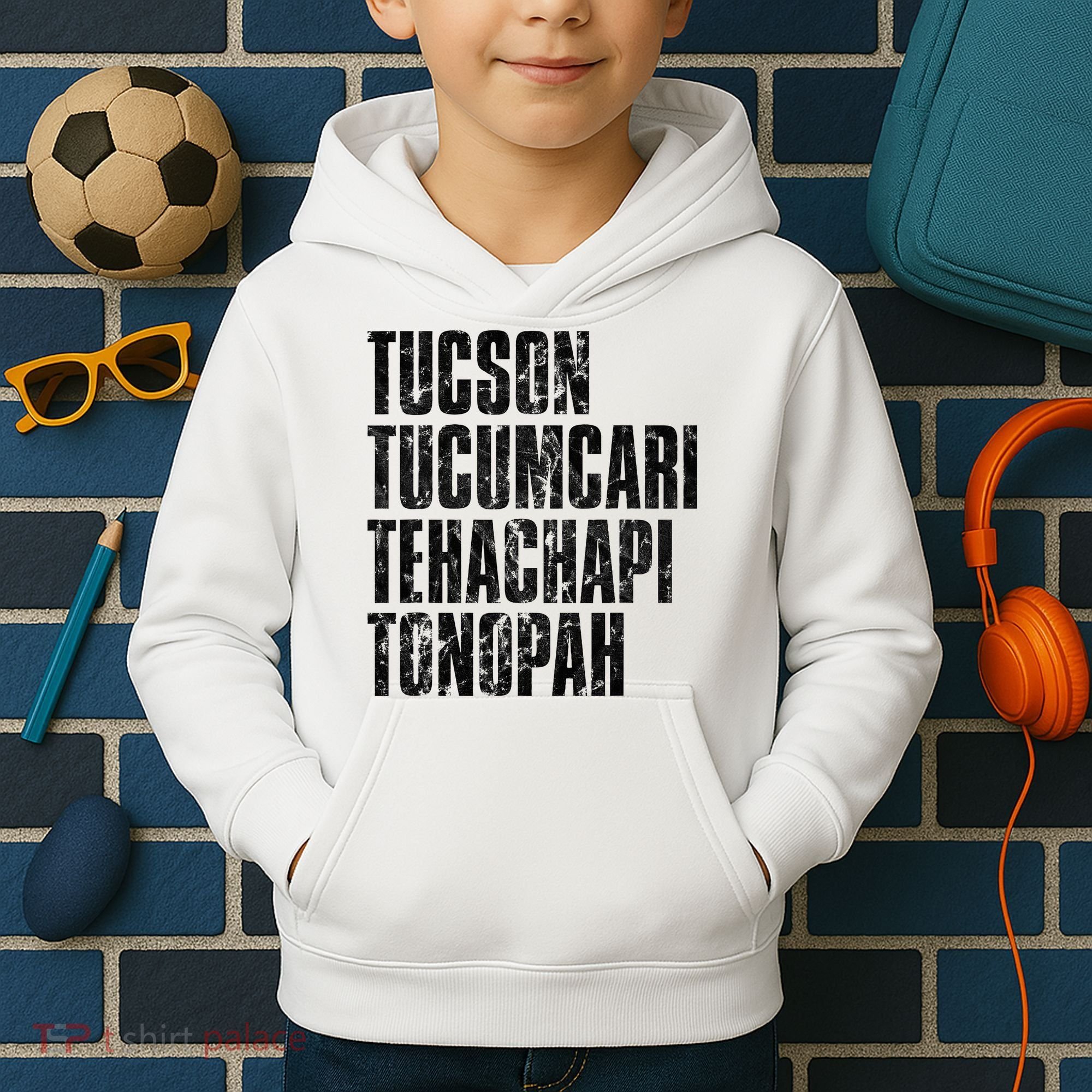Tucson Tucumcari Tehachapi Tonapah Tourist Kids Hoodie
