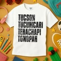 Tucson Tucumcari Tehachapi Tonapah Tourist Kids T-Shirt thumb 3