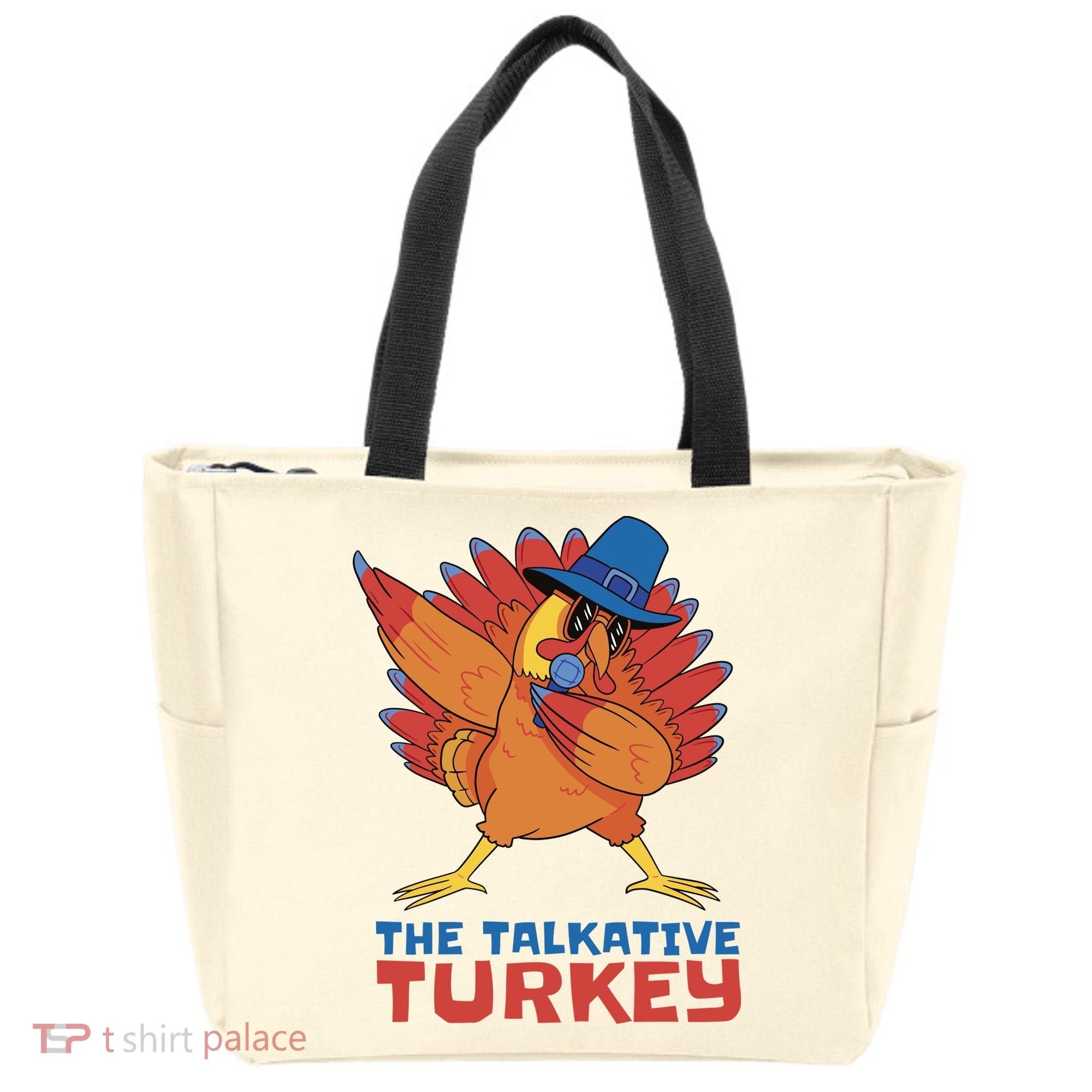 The Talkative Turkey Funny Thanksgiving Tote Bag