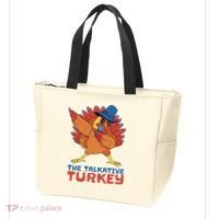 The Talkative Turkey Funny Thanksgiving Tote Bag thumb 3