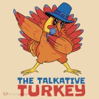 The Talkative Turkey Funny Thanksgiving Tote Bag thumb 4
