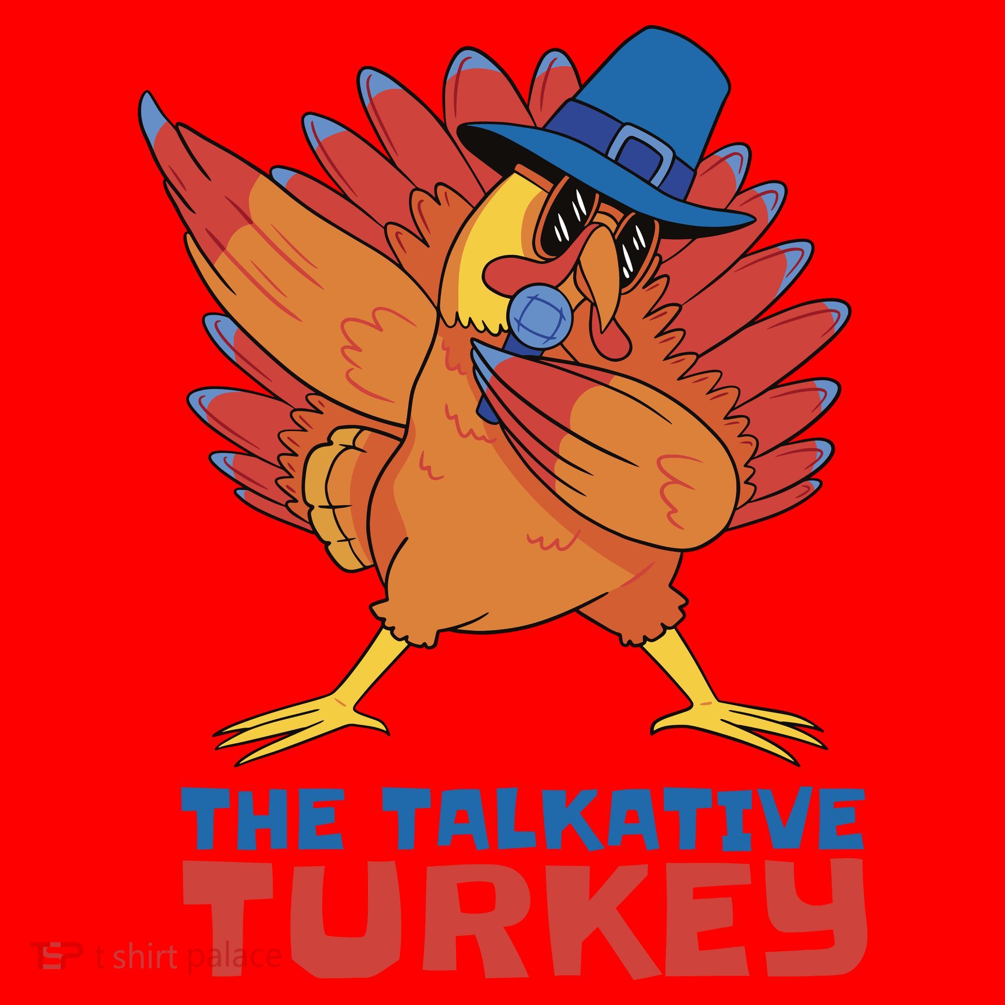 The Talkative Turkey Funny Thanksgiving Santa Hat
