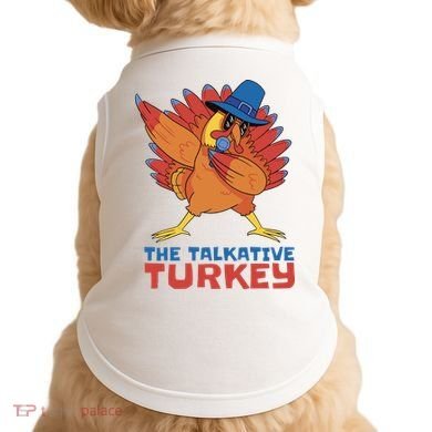 The Talkative Turkey Funny Thanksgiving Doggie Tank