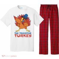 The Talkative Turkey Funny Thanksgiving Pajama Set thumb 0