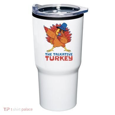 The Talkative Turkey Funny Thanksgiving Tumbler