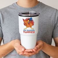 The Talkative Turkey Funny Thanksgiving Tumbler thumb 2
