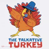 The Talkative Turkey Funny Thanksgiving Ornament thumb 1