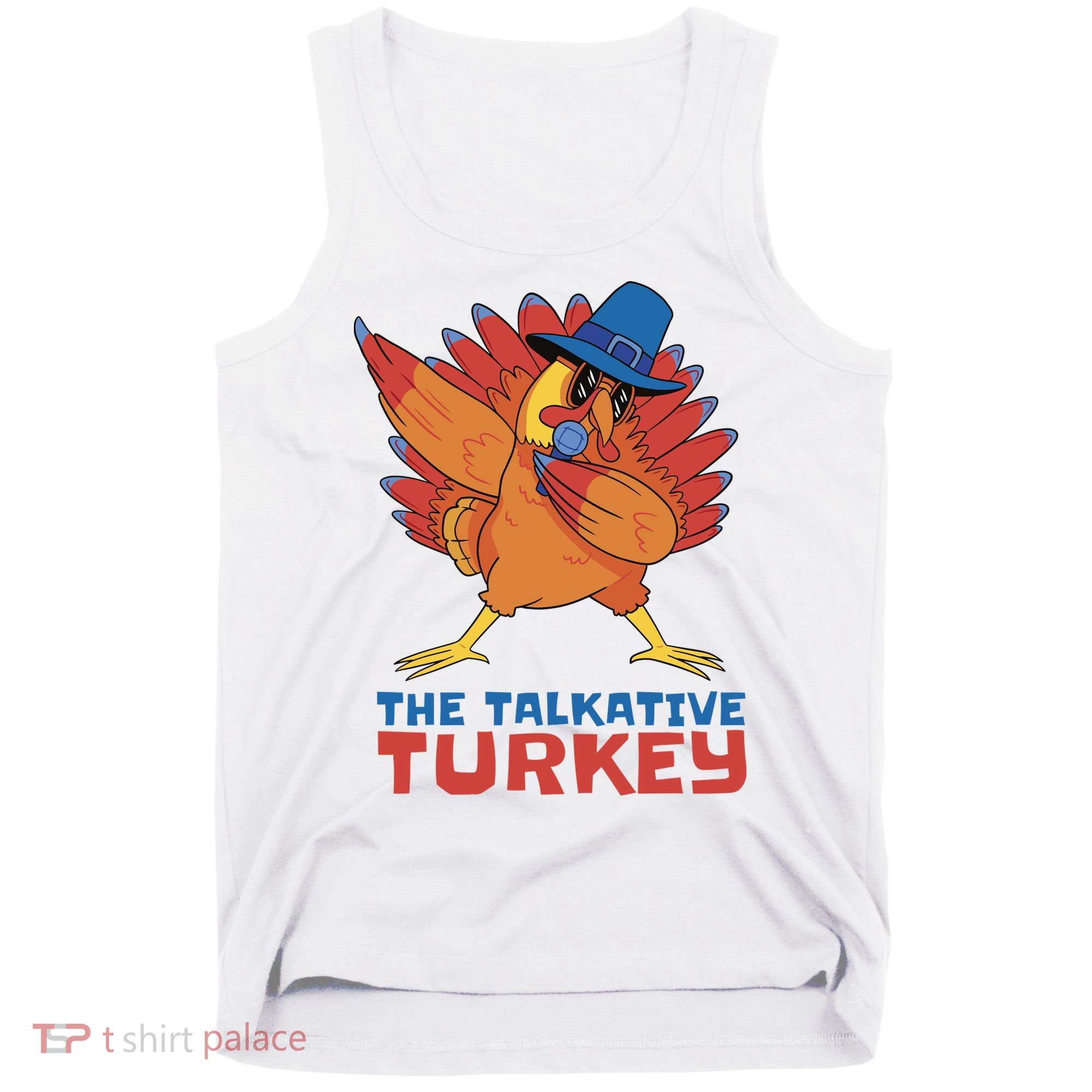 The Talkative Turkey Funny Thanksgiving Tank Top