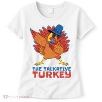 The Talkative Turkey Funny Thanksgiving Women's T-Shirt thumb 0