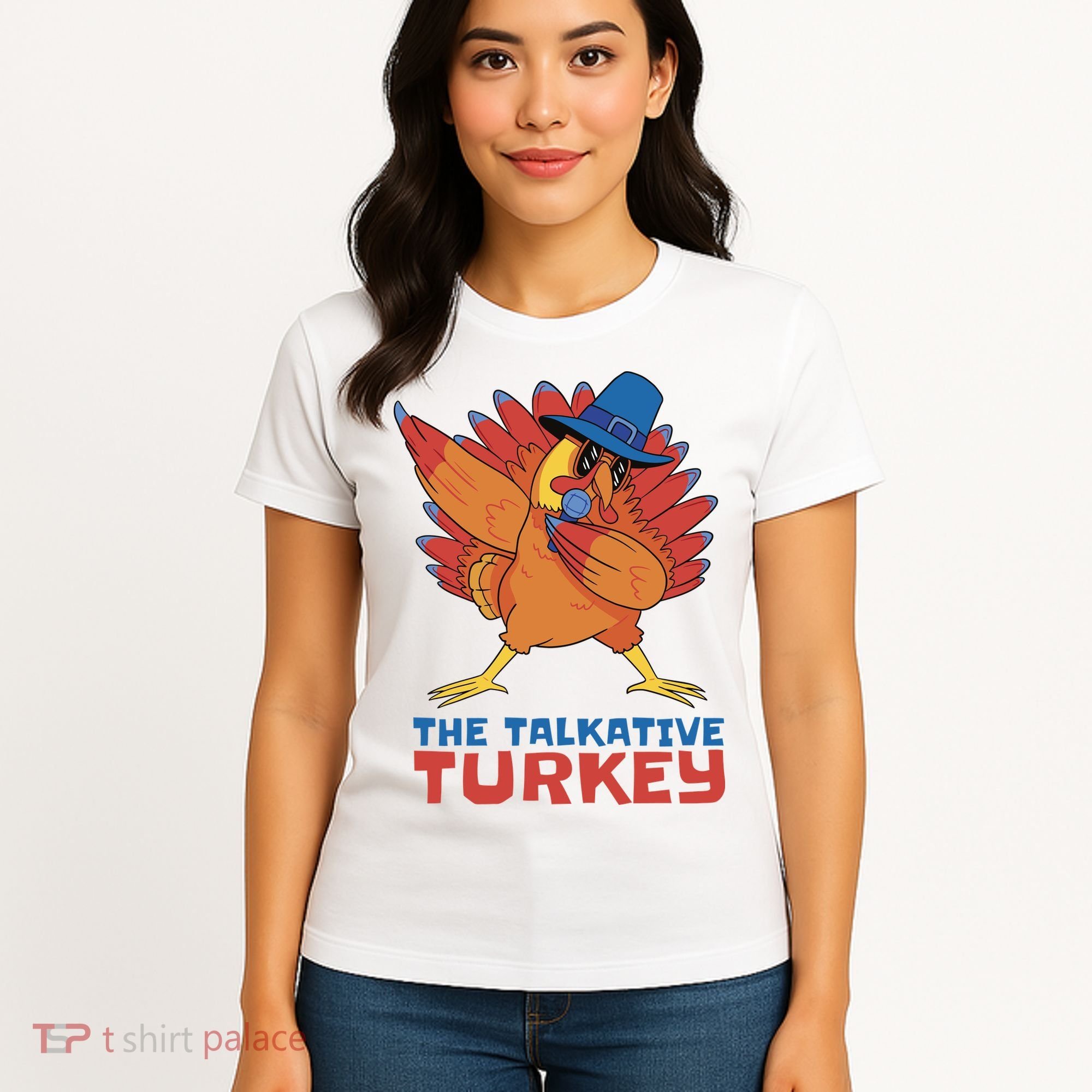The Talkative Turkey Funny Thanksgiving Women's T-Shirt