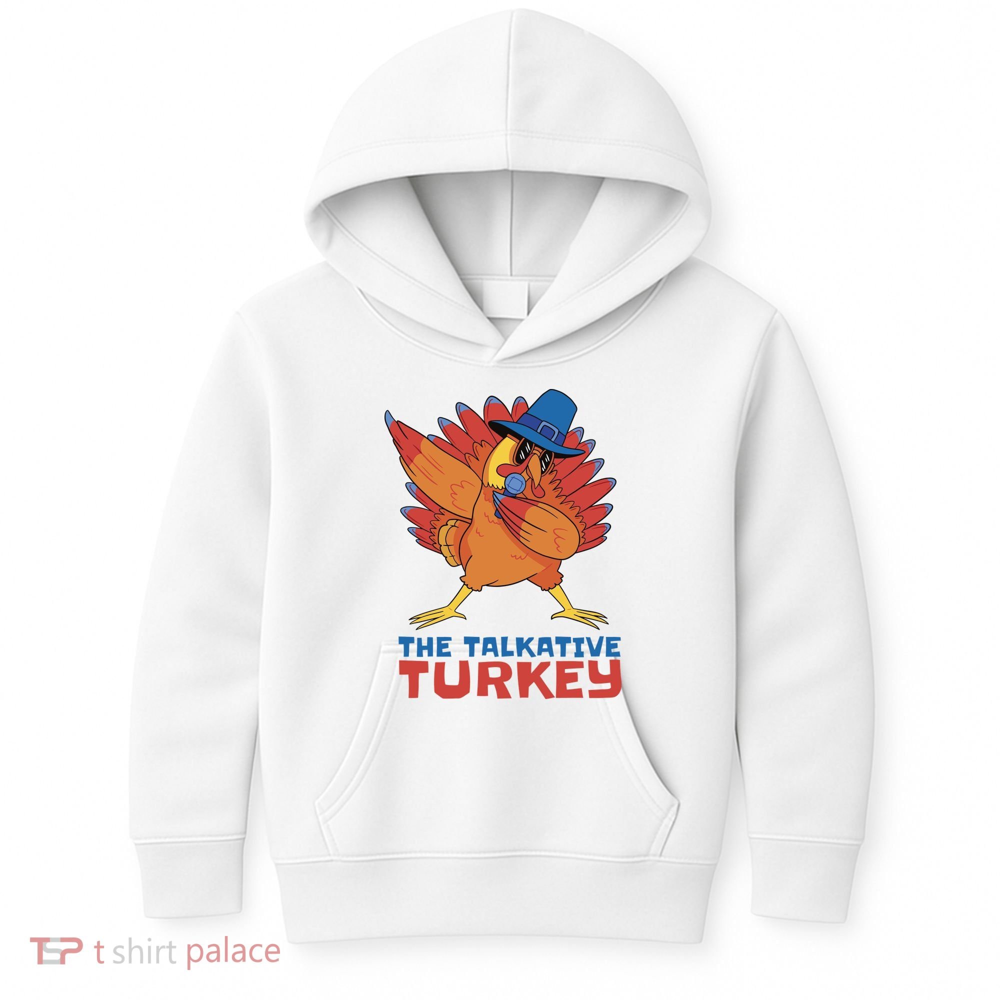 The Talkative Turkey Funny Thanksgiving Kids Hoodie