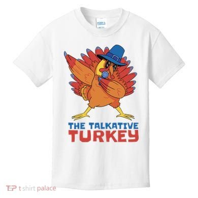The Talkative Turkey Funny Thanksgiving Kids T-Shirt