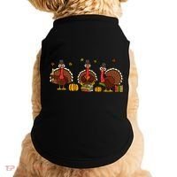Thankful Teacher Turkey Thanksgiving Shirts Doggie Tank thumb 0