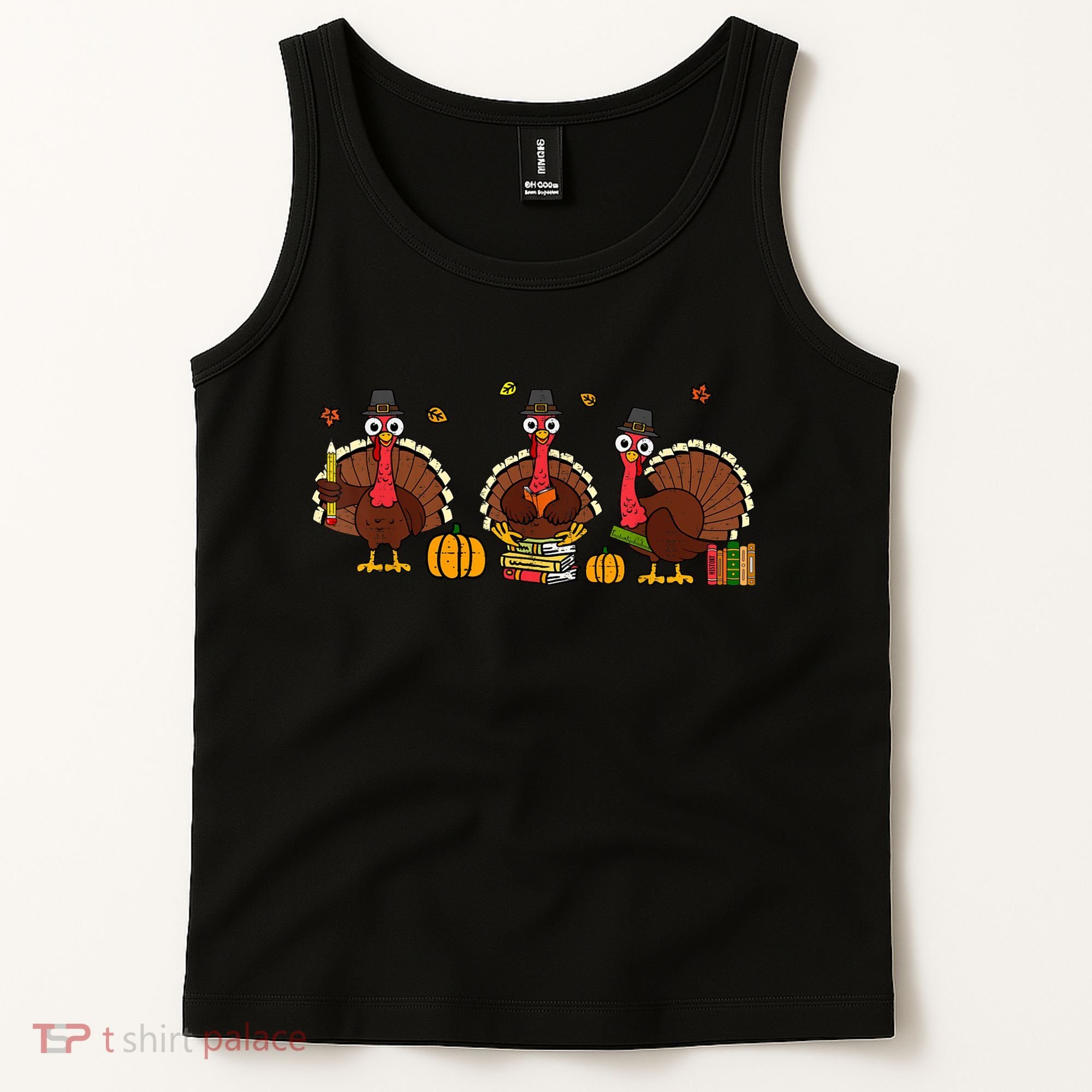 Thankful Teacher Turkey Thanksgiving Shirts Tank Top