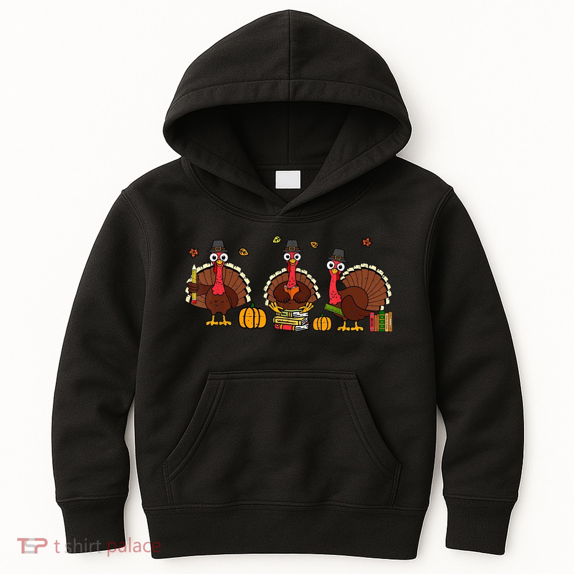 Thankful Teacher Turkey Thanksgiving Shirts Kids Hoodie