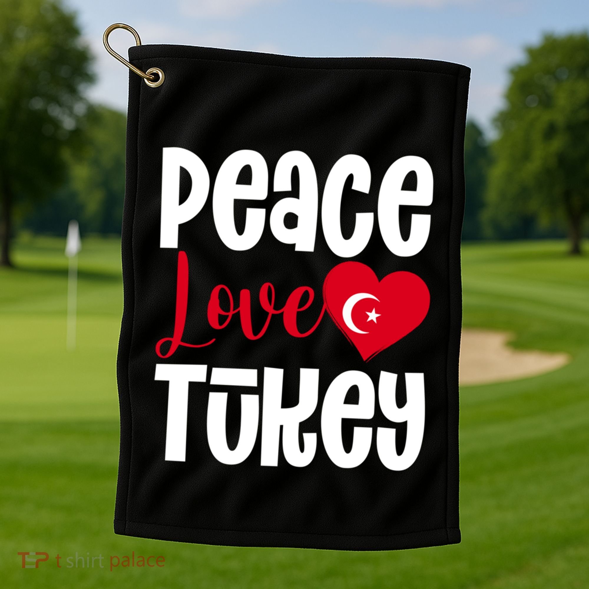 TüRkiye Turkey Turkiye Turkish Flag Meaningful Gift Golf Towel